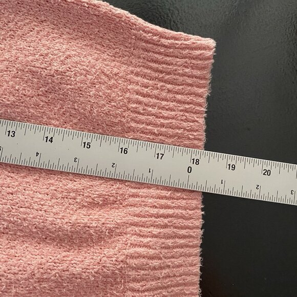 Reformation Hope Cardigan M Organic Cotton Pink Cropped V-Neck Button Up Sweater - Picture 9 of 11